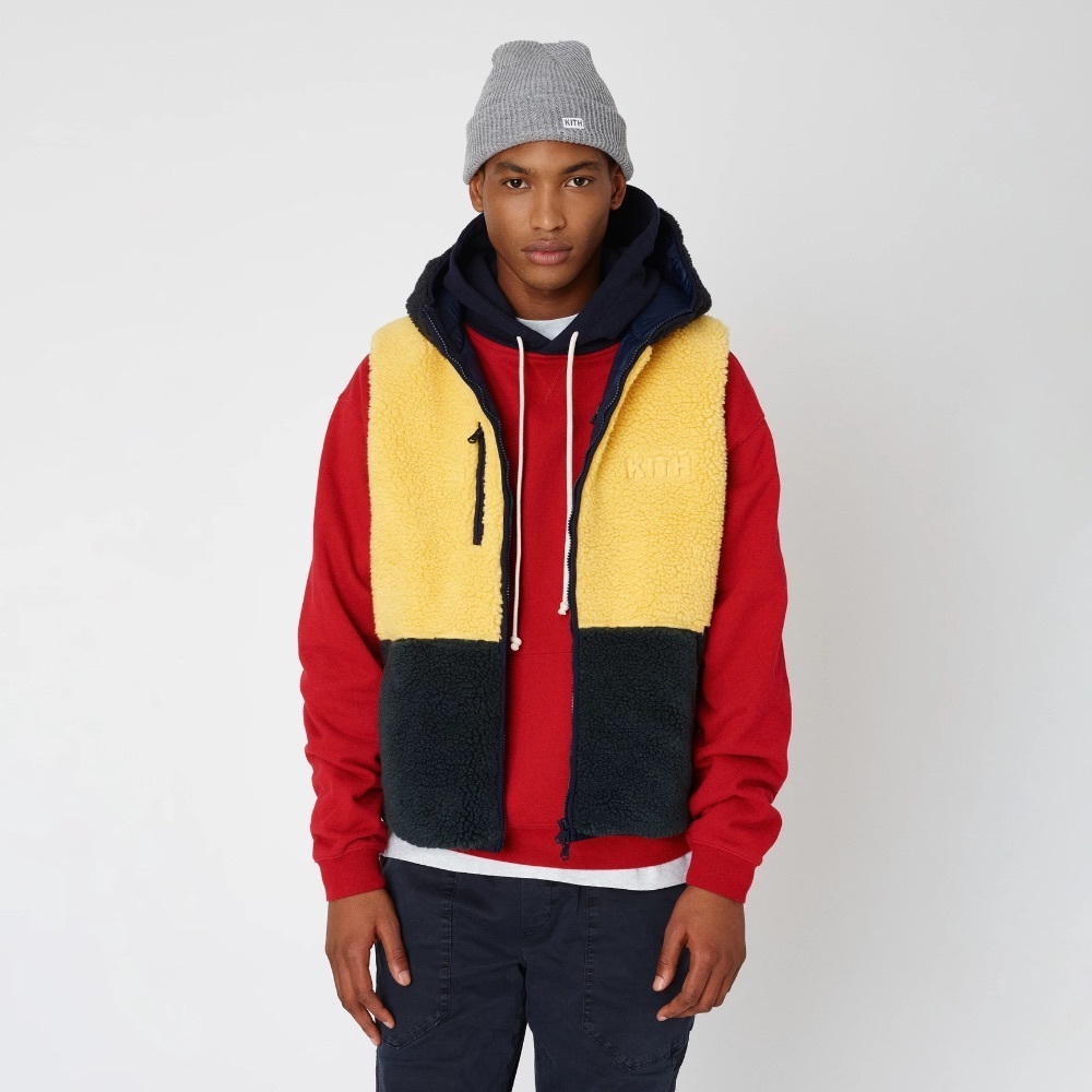 KITH FW19 Sherpa Vest Hoodie